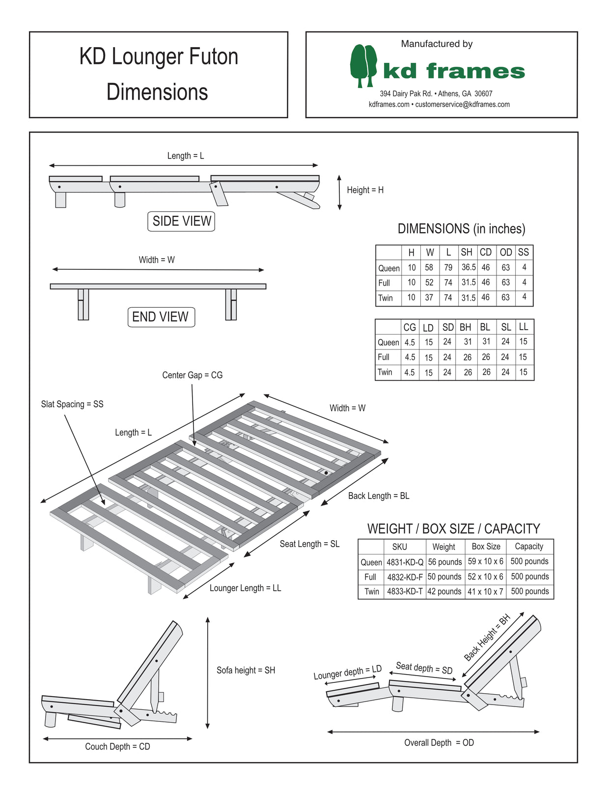 futon frame measurement guide diagram with tape measure