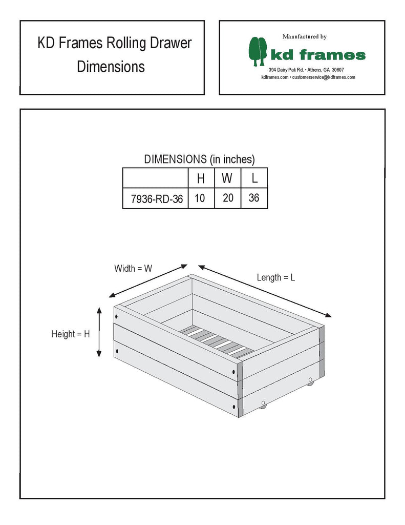 Rolling Drawers KD Frames